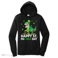 Happy St Pat T Rex Saint Patrick's Day Dinosaurs Happy Women's Hoodie thumb 0