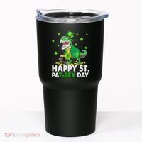 Happy St Pat T Rex Saint Patrick's Day Dinosaurs Happy Tumbler thumb 0