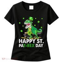 Happy St Pat T Rex Saint Patrick's Day Dinosaurs Happy Women's T-Shirt thumb 0