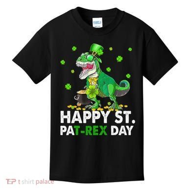 Happy St Pat T Rex Saint Patrick's Day Dinosaurs Happy Kids T-Shirt