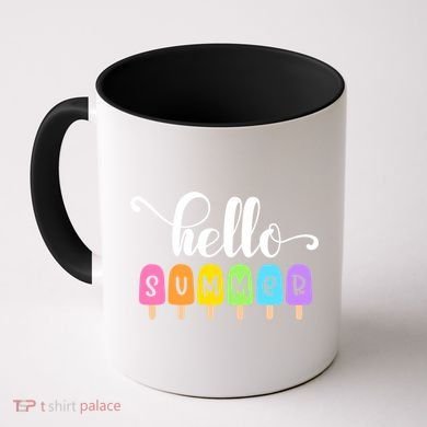 Hello Summer Popsicles Cute Pastel Graphic Design Cute Gift Coffee Mug