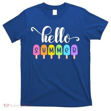 Hello Summer Popsicles Cute Pastel Graphic Design Cute Gift T-Shirt