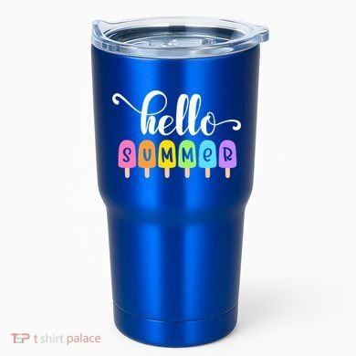 Hello Summer Popsicles Cute Pastel Graphic Design Cute Gift Tumbler