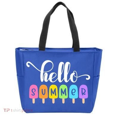 Hello Summer Popsicles Cute Pastel Graphic Design Cute Gift Tote Bag