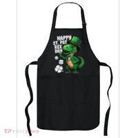 Happy St Pat T-Rex St Patricks Day Dinosaur Leprechaun Funny Apron thumb 0