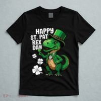 Happy St Pat T-Rex St Patricks Day Dinosaur Leprechaun Funny T-Shirt thumb 5