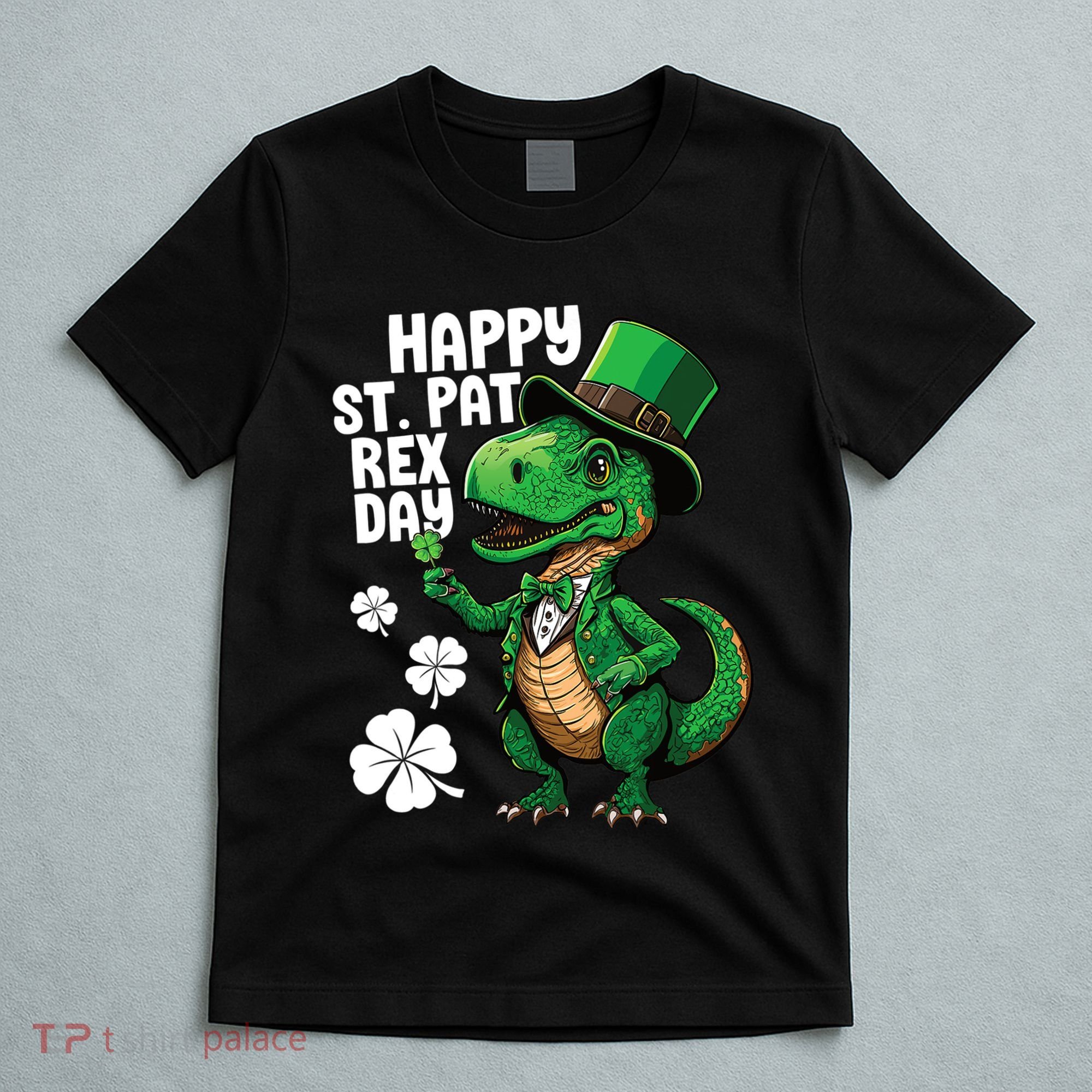 Happy St Pat T-Rex St Patricks Day Dinosaur Leprechaun Funny T-Shirt