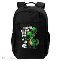 Happy St Pat T-Rex St Patricks Day Dinosaur Leprechaun Funny Backpack thumb 0