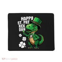 Happy St Pat T-Rex St Patricks Day Dinosaur Leprechaun Funny Mousepad thumb 0