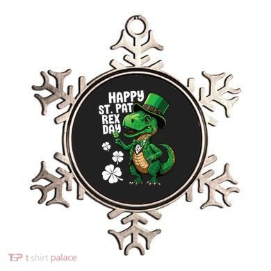 Happy St Pat T-Rex St Patricks Day Dinosaur Leprechaun Funny Ornament