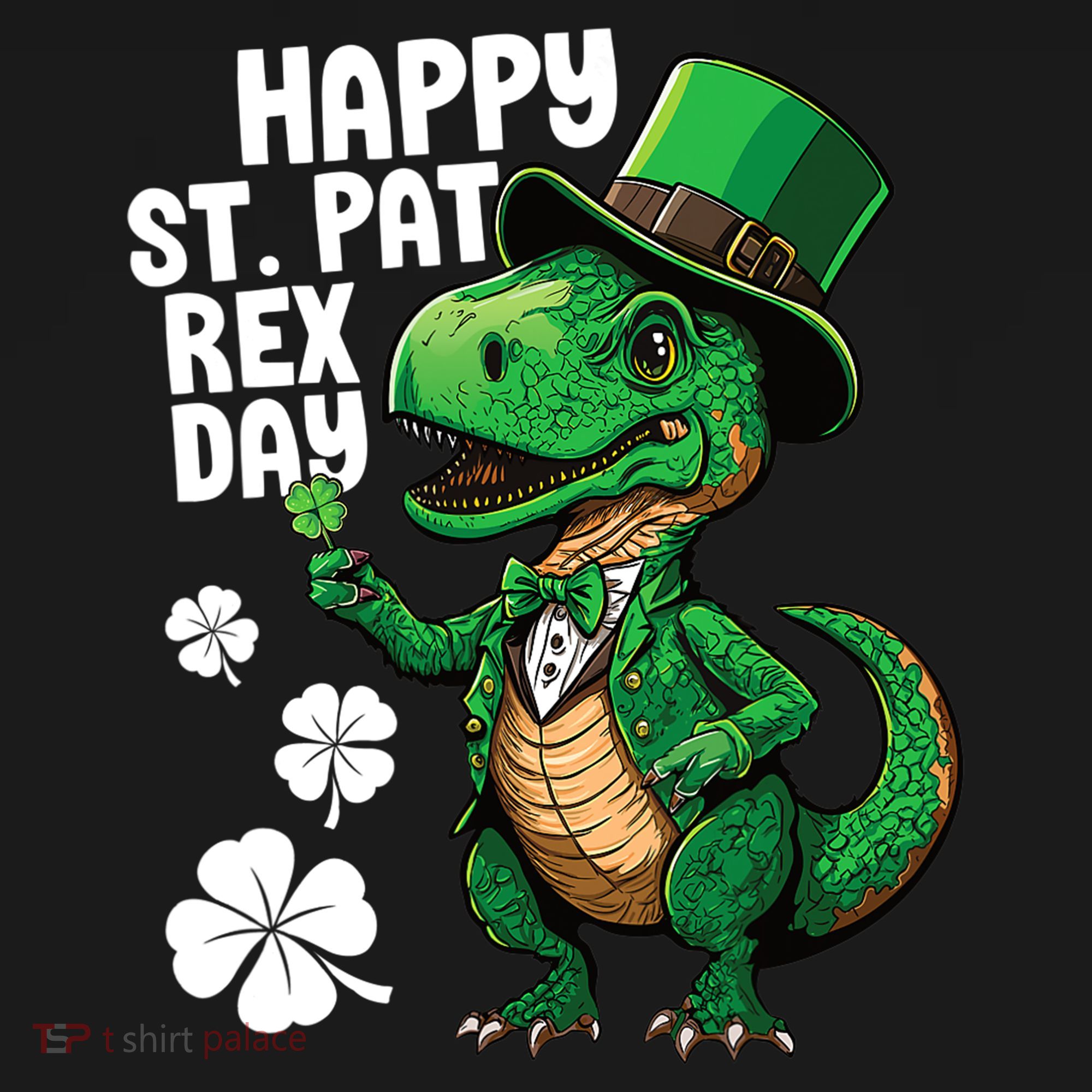 Happy St Pat T-Rex St Patricks Day Dinosaur Leprechaun Funny Visor