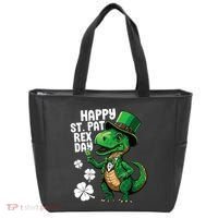 Happy St Pat T-Rex St Patricks Day Dinosaur Leprechaun Funny Tote Bag thumb 0