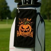 Halloween Spooky Pumpkin Golf Towel thumb 2