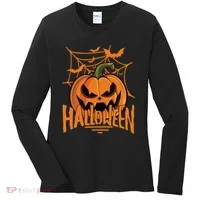 Halloween Spooky Pumpkin Women's Long Sleeve Shirt thumb 0