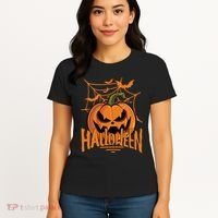 Halloween Spooky Pumpkin Women's T-Shirt thumb 4