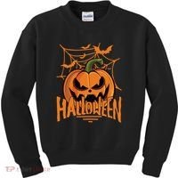 Halloween Spooky Pumpkin Kids Sweatshirt thumb 0