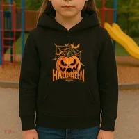 Halloween Spooky Pumpkin Kids Hoodie thumb 3