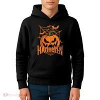 Halloween Spooky Pumpkin Kids Hoodie thumb 4