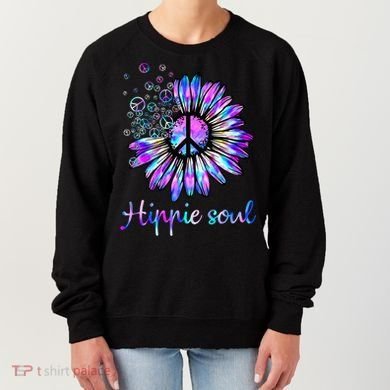 Hippie Soul Psychedelic Daisy Peace Sign Women's Sweatshirt