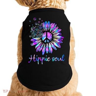Hippie Soul Psychedelic Daisy Peace Sign Doggie Tank