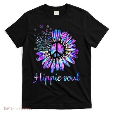 Hippie Soul Psychedelic Daisy Peace Sign T-Shirt