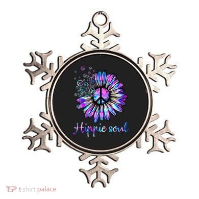 Hippie Soul Psychedelic Daisy Peace Sign Ornament
