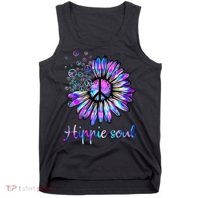 Hippie Soul Psychedelic Daisy Peace Sign Tank Top