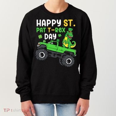 Happy St Pat T Rex Day Boy St Patrick's Day T Rex Women's Sweatshirt