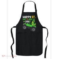 Happy St Pat T Rex Day Boy St Patrick's Day T Rex Apron thumb 0