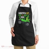 Happy St Pat T Rex Day Boy St Patrick's Day T Rex Apron thumb 2