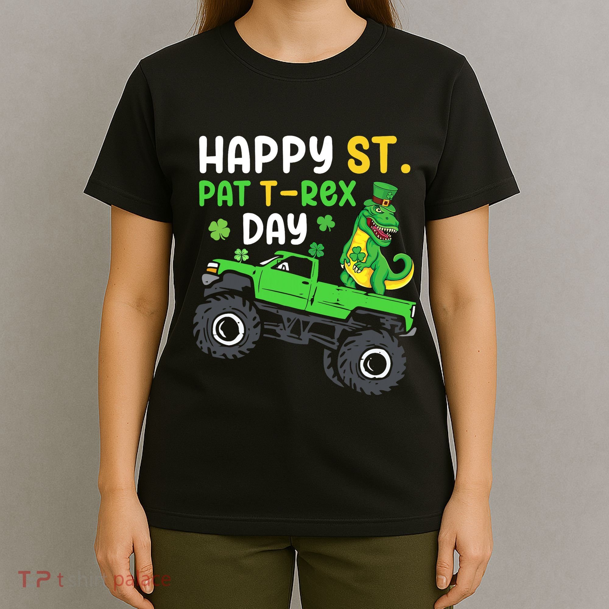 Happy St Pat T Rex Day Boy St Patrick's Day T Rex T-Shirt