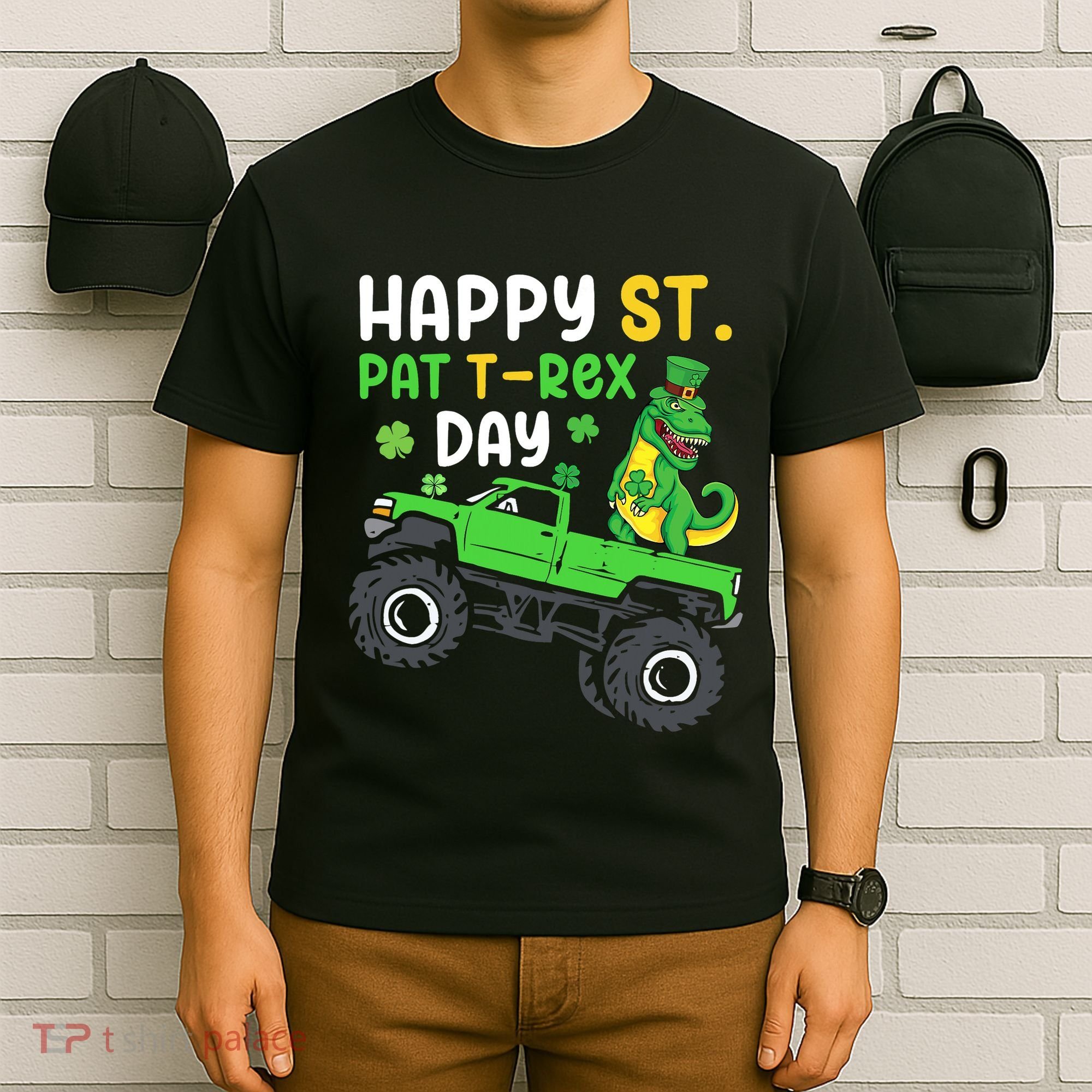 Happy St Pat T Rex Day Boy St Patrick's Day T Rex T-Shirt