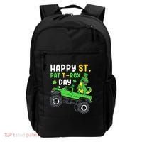 Happy St Pat T Rex Day Boy St Patrick's Day T Rex Backpack thumb 0