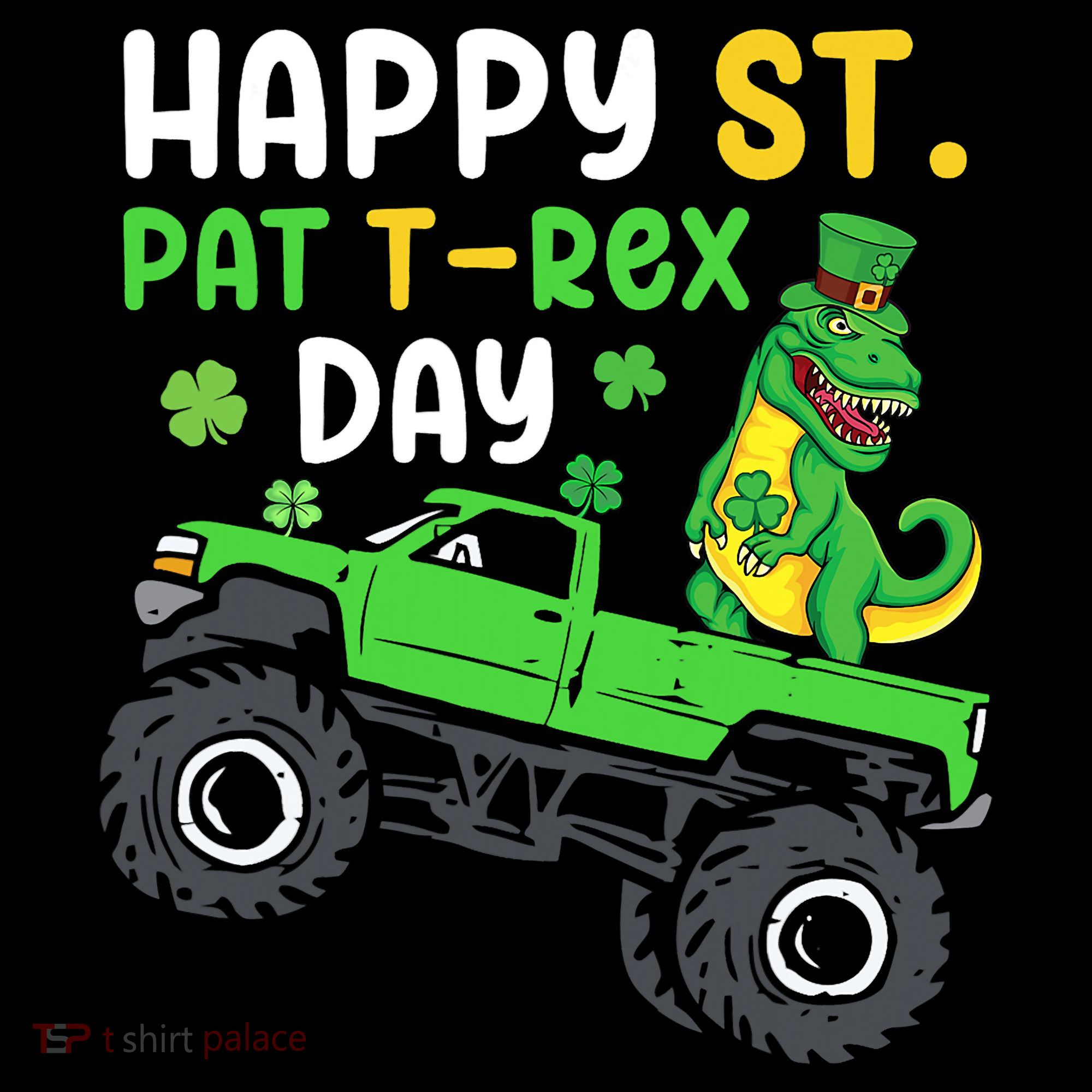 Happy St Pat T Rex Day Boy St Patrick's Day T Rex Button