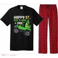 Happy St Pat T Rex Day Boy St Patrick's Day T Rex Pajama Set thumb 0