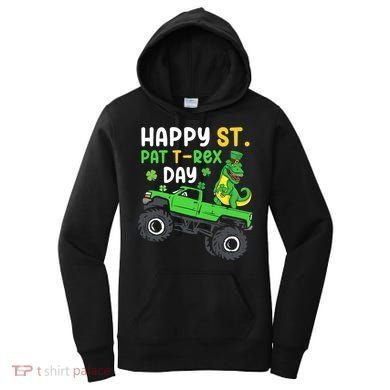Happy St Pat T Rex Day Boy St Patrick's Day T Rex Women's Hoodie
