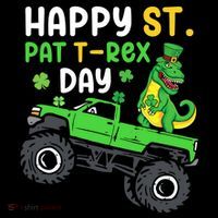 Happy St Pat T Rex Day Boy St Patrick's Day T Rex Ornament thumb 1