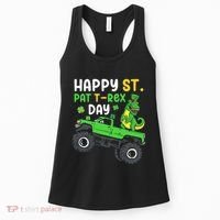 Happy St Pat T Rex Day Boy St Patrick's Day T Rex Women's Tank Top thumb 0