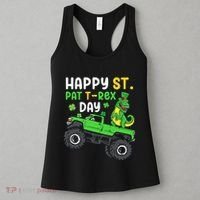Happy St Pat T Rex Day Boy St Patrick's Day T Rex Women's Tank Top thumb 3