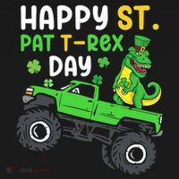Happy St Pat T Rex Day Boy St Patrick's Day T Rex Baby Bodysuit thumb 2