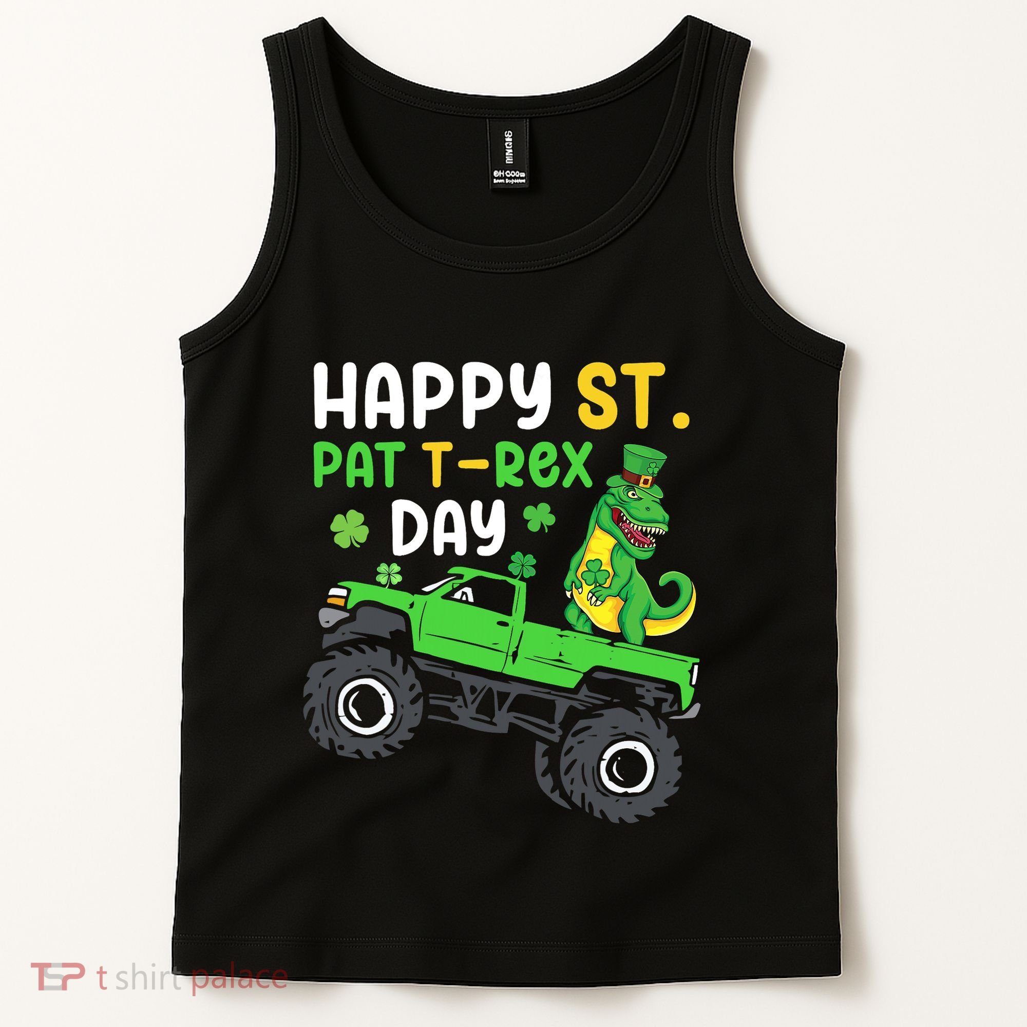 Happy St Pat T Rex Day Boy St Patrick's Day T Rex Tank Top