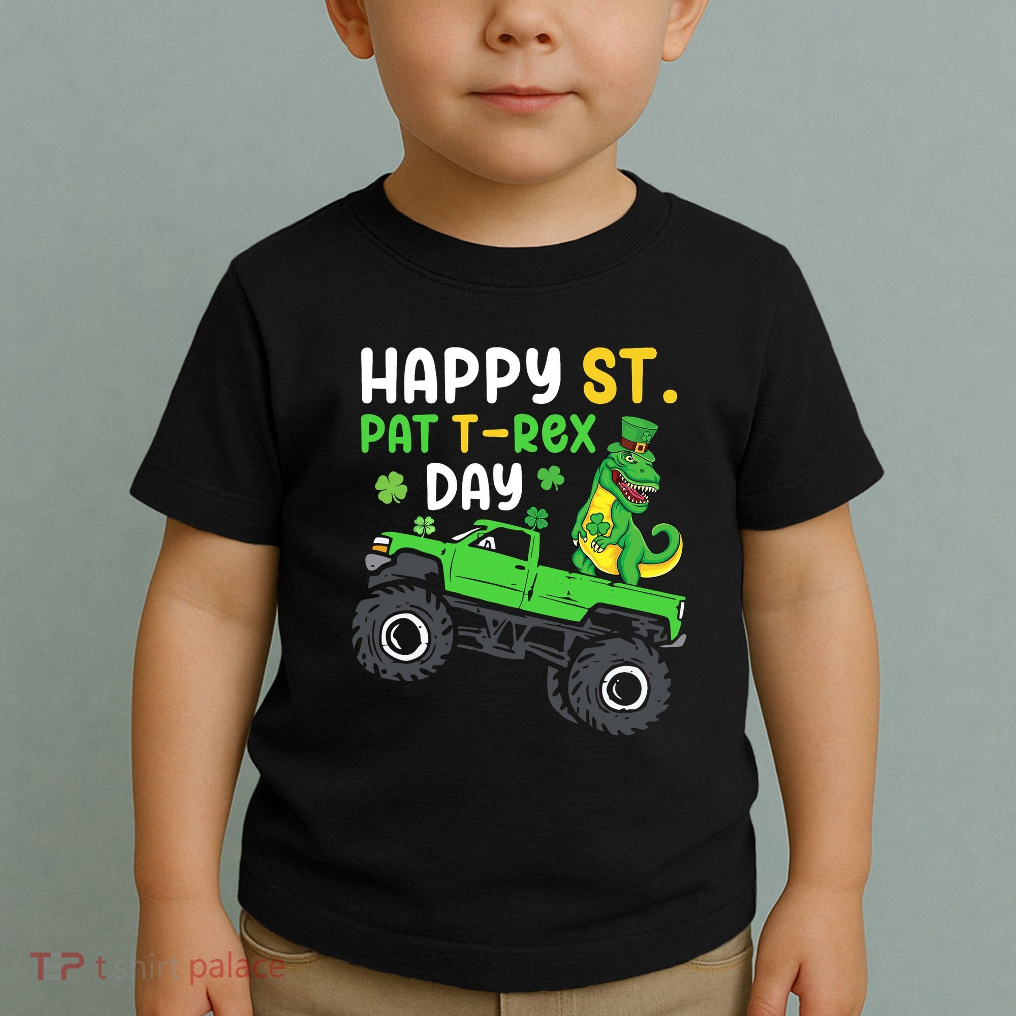 Happy St Pat T Rex Day Boy St Patrick's Day T Rex Toddler T-Shirt