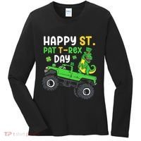 Happy St Pat T Rex Day Boy St Patrick's Day T Rex Women's Long Sleeve Shirt thumb 0