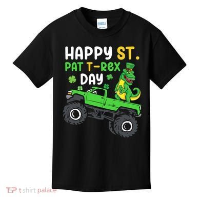 Happy St Pat T Rex Day Boy St Patrick's Day T Rex Kids T-Shirt