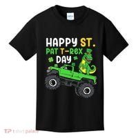 Happy St Pat T Rex Day Boy St Patrick's Day T Rex Kids T-Shirt thumb 0