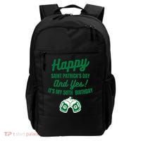 Happy Saint Patrick's Day, Funny 50th Birthday Party Gift Backpack thumb 0