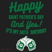 Happy Saint Patrick's Day, Funny 50th Birthday Party Gift Beanie thumb 2