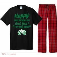 Happy Saint Patrick's Day, Funny 50th Birthday Party Gift Pajama Set thumb 0