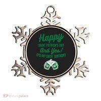 Happy Saint Patrick's Day, Funny 50th Birthday Party Gift Ornament thumb 0