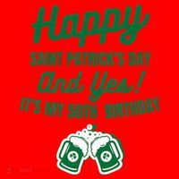 Happy Saint Patrick's Day, Funny 50th Birthday Party Gift Santa Hat thumb 1